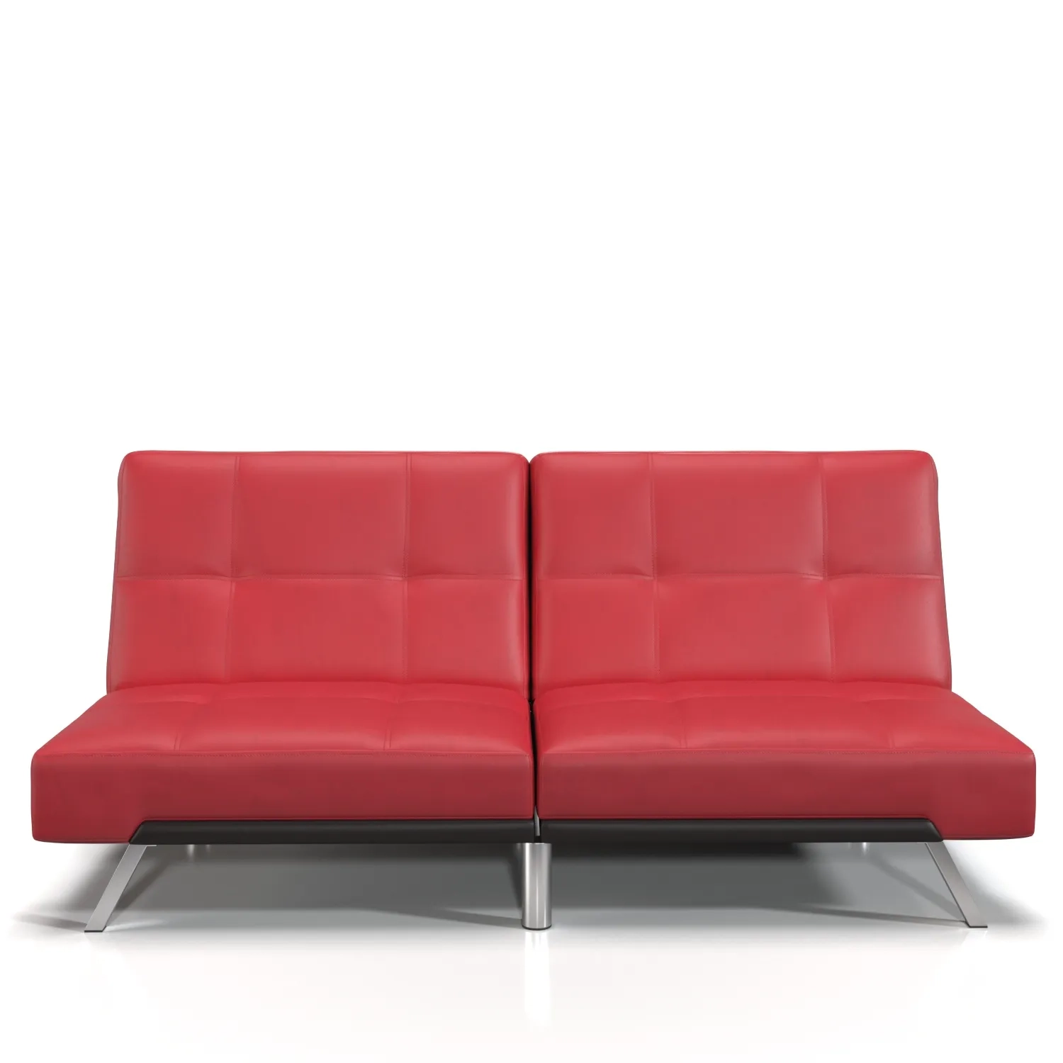 Aspen Leather Convertible Futon PBR 3D Model_04